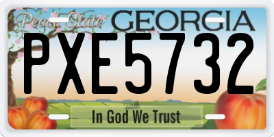 GA license plate PXE5732