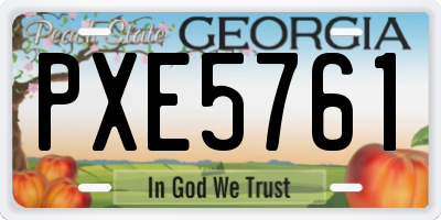 GA license plate PXE5761