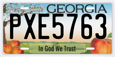 GA license plate PXE5763