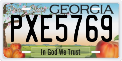 GA license plate PXE5769