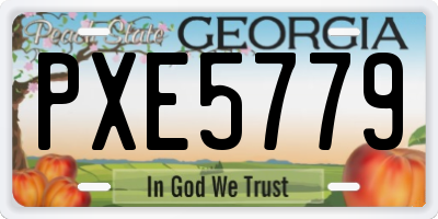 GA license plate PXE5779