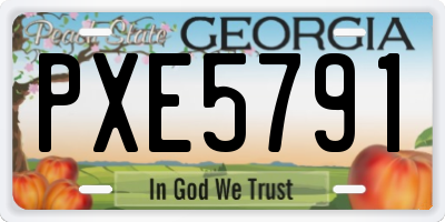 GA license plate PXE5791