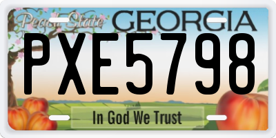 GA license plate PXE5798