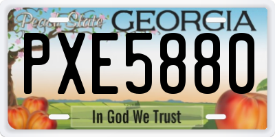 GA license plate PXE5880