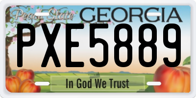 GA license plate PXE5889