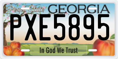 GA license plate PXE5895
