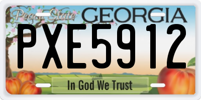 GA license plate PXE5912