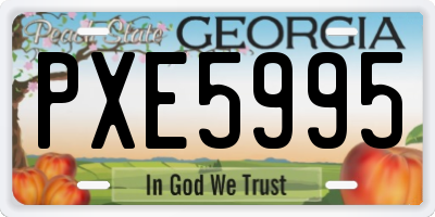 GA license plate PXE5995