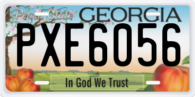 GA license plate PXE6056