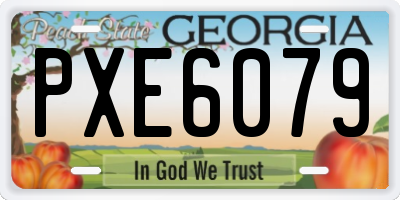 GA license plate PXE6079