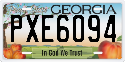 GA license plate PXE6094