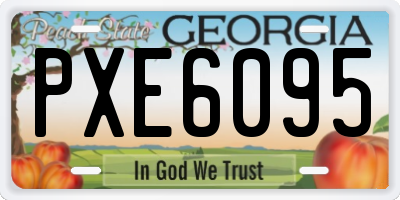 GA license plate PXE6095