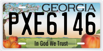 GA license plate PXE6146