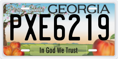GA license plate PXE6219