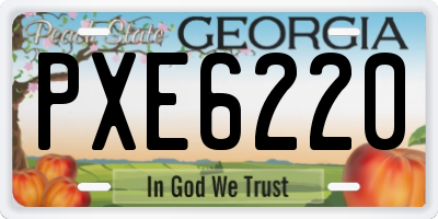 GA license plate PXE6220