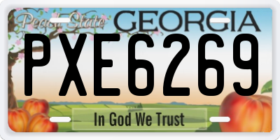 GA license plate PXE6269