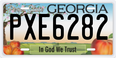 GA license plate PXE6282