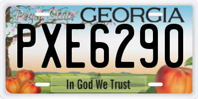 GA license plate PXE6290