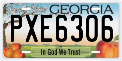 GA license plate PXE6306