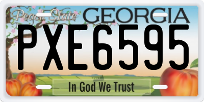 GA license plate PXE6595
