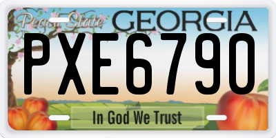 GA license plate PXE6790
