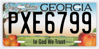 GA license plate PXE6799