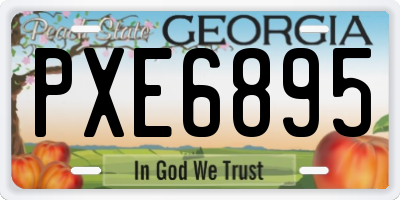 GA license plate PXE6895