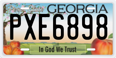 GA license plate PXE6898