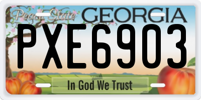 GA license plate PXE6903