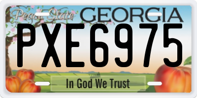 GA license plate PXE6975