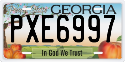 GA license plate PXE6997