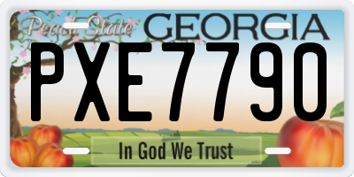 GA license plate PXE7790
