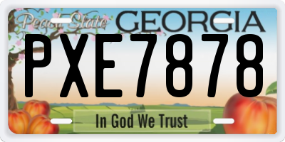 GA license plate PXE7878