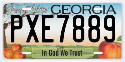 GA license plate PXE7889