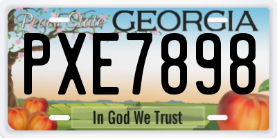 GA license plate PXE7898