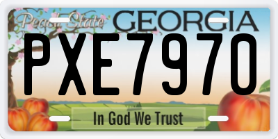 GA license plate PXE7970