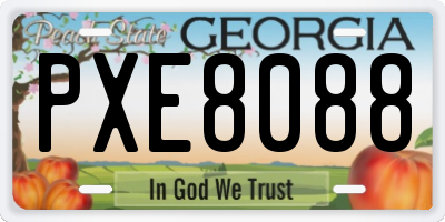 GA license plate PXE8088