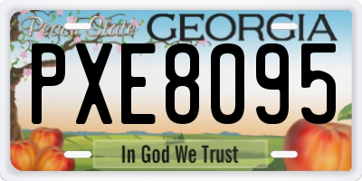 GA license plate PXE8095