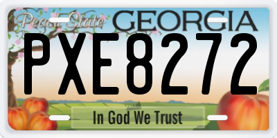 GA license plate PXE8272