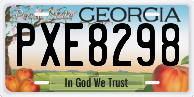 GA license plate PXE8298