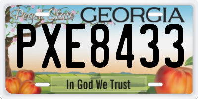 GA license plate PXE8433