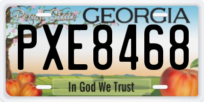 GA license plate PXE8468