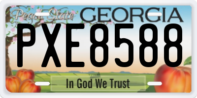 GA license plate PXE8588