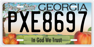 GA license plate PXE8697