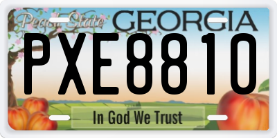 GA license plate PXE8810