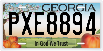GA license plate PXE8894