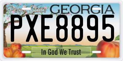 GA license plate PXE8895