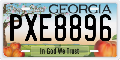 GA license plate PXE8896