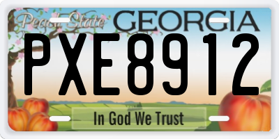 GA license plate PXE8912