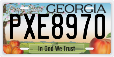 GA license plate PXE8970
